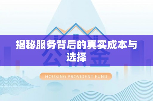 城中揭秘服务背后的真实成本与选择