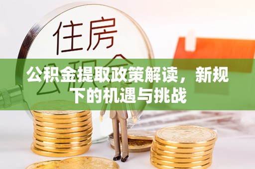 前进公积金提取政策解读，新规下的机遇与挑战