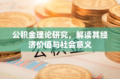 东丽公积金理论研究，解读其经济价值与社会意义