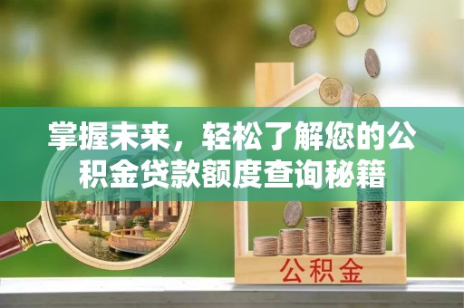 亚东掌握未来，轻松了解您的公积金贷款额度查询秘籍