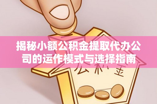 涉县揭秘小额公积金提取代办公司的运作模式与选择指南