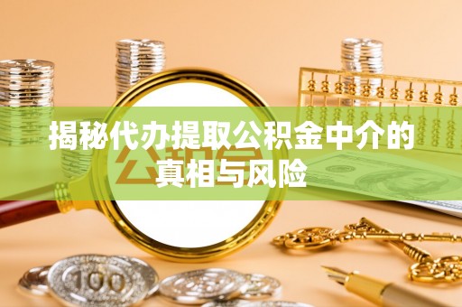 共青城揭秘代办提取公积金中介的真相与风险