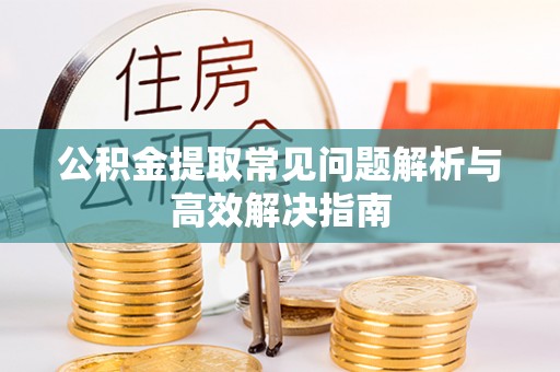 襄阳公积金提取常见问题解析与高效解决指南