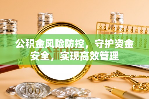 玉林公积金风险防控，守护资金安全，实现高效管理