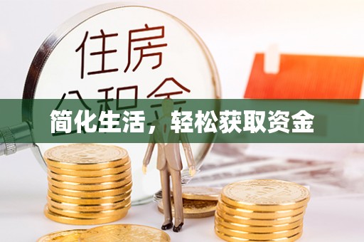望谟简化生活，轻松获取资金
