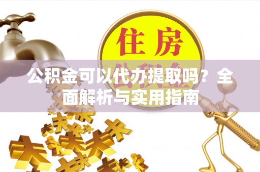 自流井公积金可以代办提取吗？全面解析与实用指南