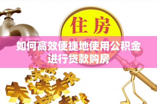 郊区如何高效便捷地使用公积金进行贷款购房