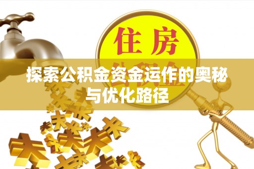 滨州探索公积金资金运作的奥秘与优化路径