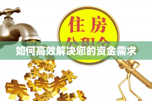 田中如何高效解决您的资金需求