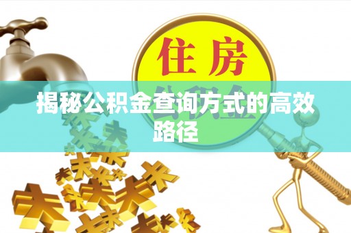 黔东南揭秘公积金查询方式的高效路径