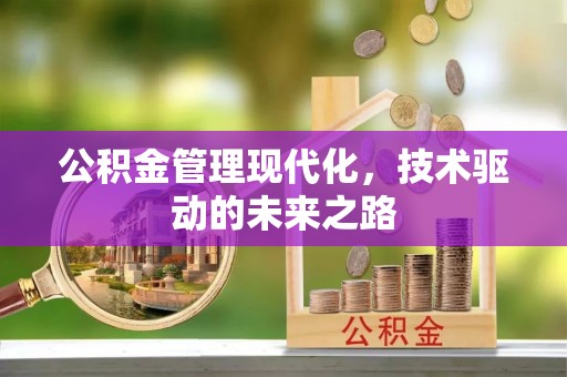湘潭公积金管理现代化，技术驱动的未来之路